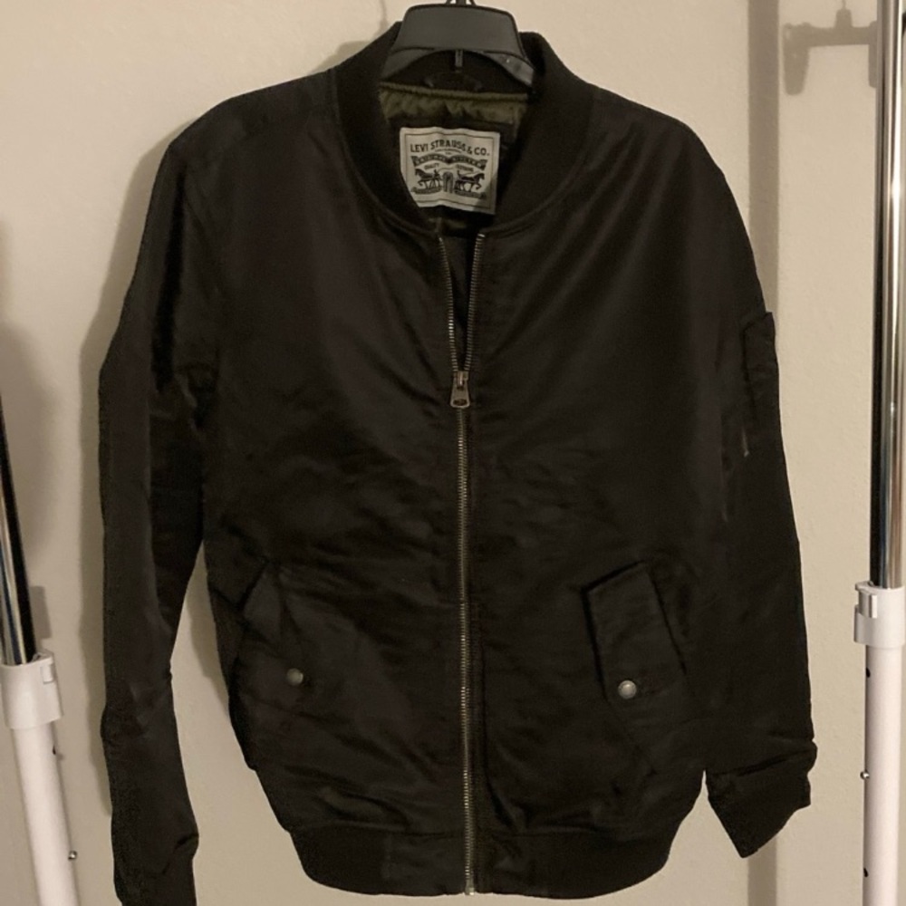 Levi’s Black Waterproof Bomber Jacket - Picture 1 of 8